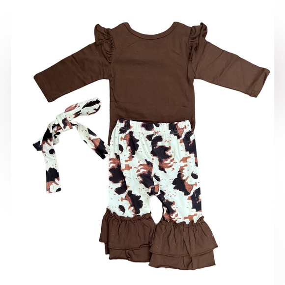 NWT Toddler 12-24 months Holly Cow I’m Cute 3 piece outfit - Picture 3 of 9